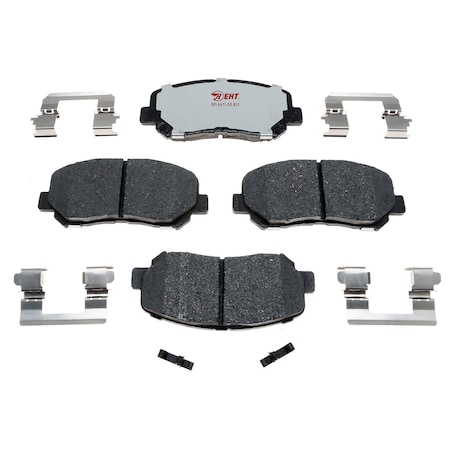 R/M Brakes BRAKE PADS OEM OE Replacement Hybrid Technology With Hardware EHT1623AH